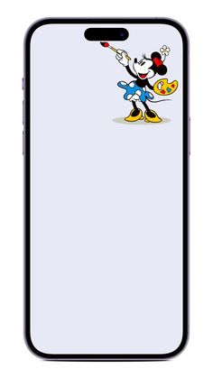 an iphone case with mickey mouse holding a baseball bat