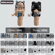 the instructions for how to make a paper doll with cat ears and headphones on