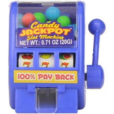 Regent Products 0.71 oz Filled 3 Assorted Color Counter Display Slot Machine Candy - 12 Piece Color: Multicolor. Jackpot Slot, Slot Machine Party, Candy Dispenser, Counter Display, Snacks For Work, Gumball Machine, Novelty Toys, Theme Parties, Free Coupons