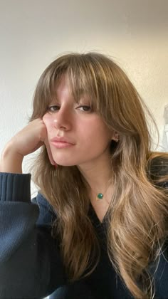 Wispy Bangs With Medium Layered Hair, Brown Hair Wispy Curtain Bangs, Edgy Hair Straight, Face Framing Fringe Bangs Long Hair, Semi Curtain Bangs, Brown Hair With Layers And Wispy Bangs, Loose Fringe Bangs, Cute Haircuts For Big Foreheads, Curtain Bangs With Front Bangs