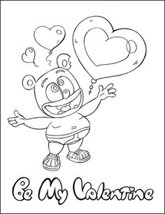 valentine's day coloring pages for kids with the words be my valentine in black and white