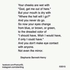 a poem written in black and white with the words, your cheeks are wet with god, get me out of here but your mouth is dry with