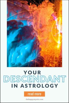 the cover of your descendant in astrology, with an orange and blue background