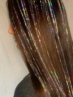 Tinsel Hair Extensions, Tinsel Hair, Hair Tinsel, Neon Hair, Fairy Hair, Hair Extentions, Flat Hair, Bright Hair