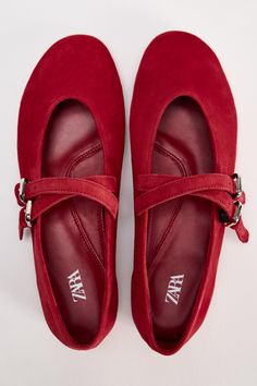 DOUBLE STRAP LEATHER MARY JANES Double Strap Mary Janes, Elizabeth Shannon, Footwear Inspiration, Red Mary Jane Shoes, Plain White Sneakers, October Mood, Red Leather Shoes, Mary Janes Shoes, Feminine Shoes