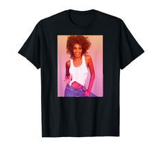 PRICES MAY VARY. Officially Licensed by Perryscope Graphic Artwork: H17297 Lightweight, Classic fit, Double-needle sleeve and bottom hem Trendy Music, Whitney Houston, Music Themed, Graphic Artwork, Branded T Shirts, Houston, Top Styles, Fashion Branding, Topshop