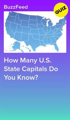 a map with the words, how many u s state capital do you know?