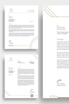 Minimal corporate letterhead design template Letterhead Design Branding Luxury, Minimal Letterhead Design, Letter Heads Design Creative, Letterhead Design Branding, Letterhead Design Creative, Minimal Letterhead, Corporate Letterhead Design, Elegant Letterhead, Branding Letterhead