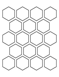 the hexagonal pattern is shown in black and white