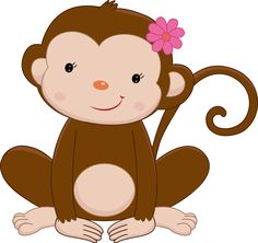 a little monkey with a flower on its head sitting in front of a white background