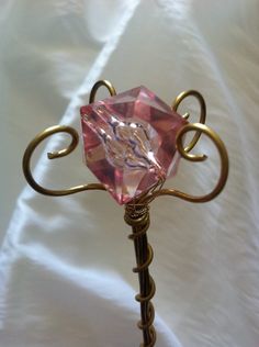 Pink Pointed Stone Centre Princess Scepter/ Fairy Wand. $23.50, via Etsy. Blood Elf, Fairy Wands, Elf Costume, Beaded Jewels, The Jewel, Top 4, Princess Party, Green Bead