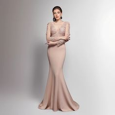 Olivia Mark - Plus Size Womens Evening Dress with Elegant Fish Tail Design Dress With Tail, Fishtail Skirt, Fish Tail, Women's Evening Dresses, Types Of Skirts, Flared Sleeves, Types Of Collars, Elegant Dresses, Evening Dress