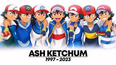 the ash ketchum team is posing for a photo