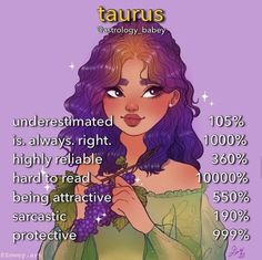 the zodiac sign for taurus is shown in front of a woman's face