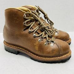 #ad Premium Quality Vintage Raichle Leather Mountaineering Hiking Trail Boots Brown US Men's 6.5 N, Fashion Shoes Classic Round Toe Hiking Boots For Outdoor, Vintage Leather Boots For Outdoor Activities, Classic Brown Hiking Boots For Walking, Classic Brown Hiking Boots, Classic Plain Toe Hiking Boots, Leather Lined Hiking Boots With Round Toe, Leather Lined Round Toe Hiking Boots, Classic Leather Hiking Boots, Leather Lined Hiking Boots