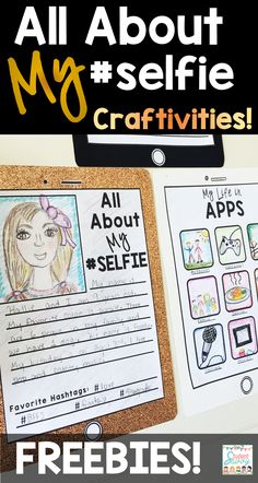 an all about me selfie craftivity for kids to use on the bulletin board