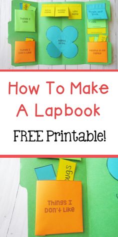 a book with the title how to make a lapbook free printable