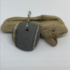 Natural Wishing Stone. From The Shores Of Rhode Island. A Wishing Stone Has An Unbroken Stripe All The Way Around It. It Is Believed That If You Have This Stone Close To You It Helps Your Wishes Come True. Rubbed Smooth By The Sea. Handpicked. Handmade. One Of A Kind. Rock Wrapping, Golf Necklace, Vintage Diamond Necklace, Pebble Jewelry, Sea Stones, Runway Necklace, Wishing Stones, Cross Necklace Women, Pebble Pendant