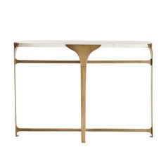 an oval marble table with gold metal legs