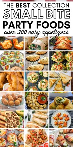 the best collection of small bite party foods over 20 easy appetizers