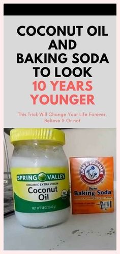 This Is How To Use Coconut Oil And Baking Soda To Look 10 Years Younger Baking With Coconut, Coconut Oil And Baking Soda, Natural Facial Cleanser, Baking With Coconut Oil, Banana Benefits, Pure Coconut Oil, Baking Soda Shampoo, Diy Pins