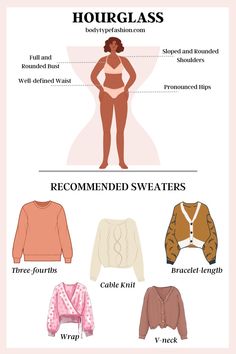 Cardigan For Hourglass Shape, Hour Glass Body Outfits, Hourglass Tips, Hourglass Cardigan, Jam Pasir, Hourglass Figure Outfits