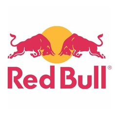 the red bull logo on a white background