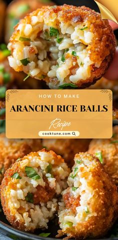 how to make arancin rice balls recipe with step - by - step instructions