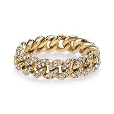 Cuban Link Ring with Diamonds | The Jewel Princess Shay Jewelry, Dainty Rings, Link Ring, Stylish Rings, Linking Rings, Rose Yellow, Engagement Ring Wedding Band, Rose Gold Diamonds, Chain Ring