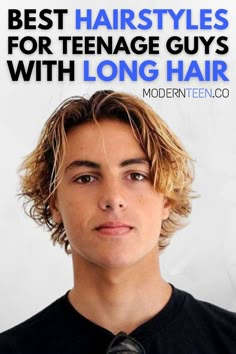 Long Hair Mens Cut, Medium Length Boys Haircut Teenage, Teen Shaggy Haircut Boy, Men Surfer Hair, Boys Long Haircuts 2023, Haircuts For Long Hair Boys, Long Teen Boy Hair, Teenage Hairstyles Boys