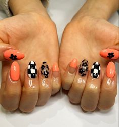 Nail Ideas Boho, Easy Simple Nails, Jenna Kelly, Checkered Nails, Western Nails, Country Nails, Summery Nails