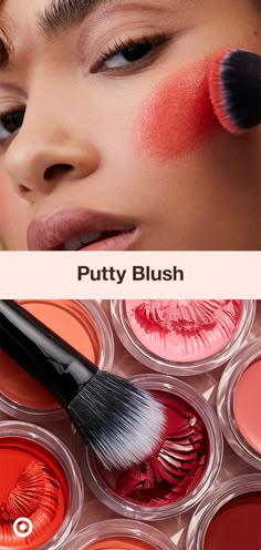 Get the perfect glow with a putty blush. Check out makeup ideas & blush colors to create a variety of looks, from bold to everyday natural. Autumn Makeup Palette, Makeup Ideas Blush, Putty Blush, 1950s Makeup, Target Makeup, Autumn Makeup, Palette Challenge, Best Drugstore Makeup, Kawaii Makeup