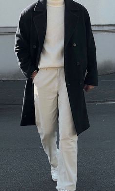 Male Outfits Classy, Classy Outfits Men Winter, Classy Boy Outfits, Classy Male Outfits, Mens Winter Outfits Classy, Mens Overcoat Outfit, Male Winter Outfits, White Turtleneck Outfit, Turtleneck Outfit Men