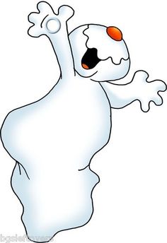 a cartoon ghost with its arms out and eyes wide open