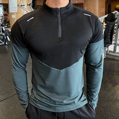 Long Sleeve Sports & Fitness Men's Zipper T Shirt Price: 42.00 & FREE Shipping Worldwide #men #mensfitness #fitnessapparel #mensportswear #mensgymwear #gymwear #sportswear #mensathleisure #athleisure #bodybuilding #musclefit #mensfitnessapparel #activewear #mensactivewear #mensgymapparel #hardcore #sportstshirt #menssportstshirts #mensoutdoortshirts Happiness Checklist, Athleisure Winter, Half Zip Long Sleeve, Gym Wear Men, Athleisure Men, Men's Workout, Paypal Money, Mens Workout Shirts, Men's Fitness