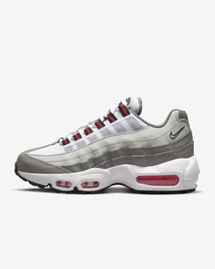 The Nike Air Max 95 Recraft celebrates the icon’s 25-year anniversary with a design true to the OG. The Air, the design lines and everything you know and love return—and of course, made right for kids. Shown: Light Silver/Flat Pewter/White/Black Style: CJ3906-012 Basket Nike, Baskets Nike, Silver Flats, Nike Air Max 95, Air Max 95, Nike Store, Black Style, Big Kids, Air Max