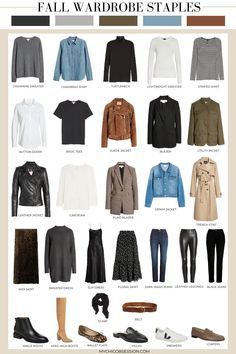 Capsule Clothing, Outfit Calendar, Capsule Wardrobe Casual, October Outfits, Fall Wardrobe Staples, Chic Outfit Ideas, Capsule Wardrobe Essentials, Fall Chic, Capsule Wardrobe Outfits