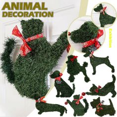 an animal decoration made out of fake grass