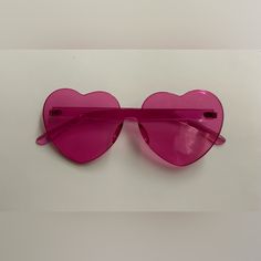 New Red & Pink Novelty Glasses Wonen's Heart Shaped Pink 6" Temple Size Novelty Glasses- Not To Be Worn Outside For Uv Protection Warning: Choking Hazard ~ Small Parts Not For Children Under 6 Years Old Always Been In Our Very Clean Home Since Purchased New Pink Heart Glasses, Pink Heart Shaped Glasses, Heart-shaped Pink Sunglasses For Gift, Pink Heart Sunglasses, Pink Heart-shaped Party Sunglasses, Celine Eyeglasses, Fun Pink Glass Sunglasses, Novelty Glasses, Chanel Glasses