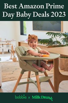 image displays a baby in a high chair, baby registry, baby registry checklist, baby shower gifts, baby must haves, baby items, baby tips, baby care, baby gear, prime day, prime day deals, amazon prime, amazon Amazon Baby, Amazon Prime Day, Prime Day, July 11, Fire Tv Stick, Best Amazon, Fire Tv