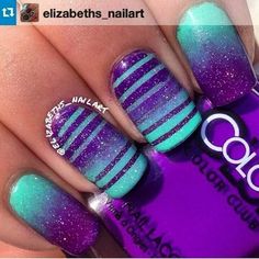 Glitter Grunge, Nails Grunge, Purple Nail Art, Nails Ombre, Purple Nail Designs, Nails Purple, Grunge Nails, Purple Nail, Finger Nails