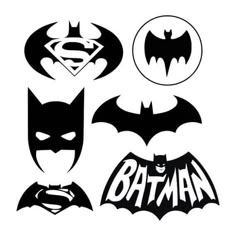 batman and superman logo decals