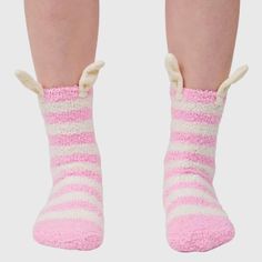 Indulge in the ultimate comfort with Alpine Swiss Women's Fuzzy Socks, perfect for keeping your feet snug and warm. These slipper socks are a blend of 97% polyester and 3% elastane, ensuring both softness and stretch for a cozy fit.

- **Material:** 97% Polyester, 3% Elastane
- **Size:** Fits women’s shoe sizes 6-10
- **Color:** Available in pink striped and black with designs
- **Gender:** Female
- **Features:** Crew length, cute animal ears at the cuff, non-slip grip pattern

Wrapped beautiful Fuzzy Sock Slippers, Women Fuzzy Socks, Bear Fluffy Socks, Adult Fun Socks Walmart Woman, Cheap Non-slip Cute Socks, Matching Fluffy Socks, Dluffy Socks, Womens Fluffy Socks, Cute Slipper Socks