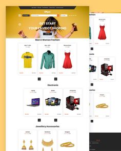 the storefront page is open and ready to be used as a website for clothing stores