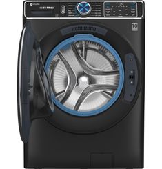 the front load washer is open and ready to be used for washing clothes or other things