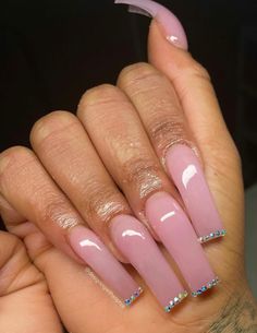 Long Acrylic Ombre Nails, Medium Baddie Nails, Gel Nails Diy, Simple Acrylic Nails, French Acrylic Nails, Long Acrylic Nails Coffin