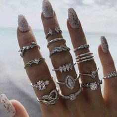 Brand New , Fashion , Knuckle Rings . All Different Sizes ! Very Unique, Show Them Off One Set Has 15 Knuckle Rings ! Mid Rings, Stackable Rings Wedding, Ring Sets Boho, Stackable Ring Sets, Stacking Ring Set, Silver Ring Set, Knuckle Rings, Rhinestone Ring, Statement Ring Silver