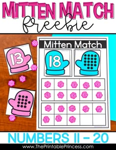 the printable numbers 1 - 20 worksheet for preschool