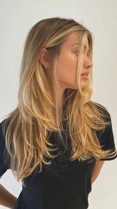 Blonde Hair Looks, Haircuts For Long Hair, Hair Inspo Color, Long Hair Cuts, Layered Haircuts, Aesthetic Hair