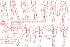 an image of the legs and feet of a person in various poses, with chinese writing on